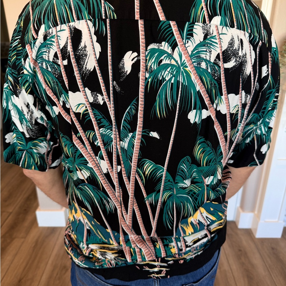 Vintage Pineapple Juice Tropical Print Men's Shirt - Picture 2 of 9